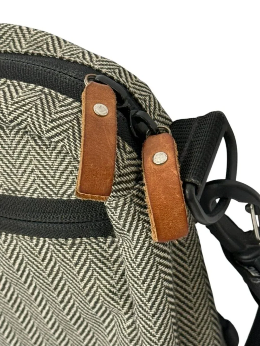 Rickshaw Laptop Messenger Bag Briefcase Houndstooth Removeable Inserts 15.5 x 10